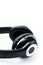 Black stylish professional wireless headphone on white background. High-quality music studio headset.