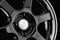 Black stylish sports car wheel close-up