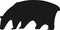 Black stylized silhouette of bear