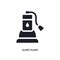 black sump pump isolated vector icon. simple element illustration from furniture and household concept vector icons. sump pump