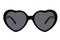 Black sunglasses with black lenses like a heart