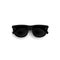 Black sunglasses, top view. Stylish sunglasses realistic 3D glasses isolated on a white