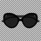 Black sunglasses on a transparent background