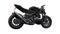 Black super sports motorbike on white background. 3d illustration.