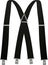 Black suspenders on white background