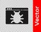 Black System bug concept icon isolated on transparent background. Code bug concept. Bug in the system. Bug searching