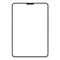 Black tablet with blank white screen. High detailed realistic tablet mockup