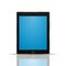 Black tablet with reflection and shadow. Vector illustration