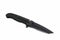 Black tactical knife blade serrated