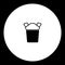 Black take away fast food box food simple isolated icon eps10