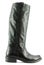 Black tall leather boot