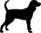 Black and Tan Coonhound silhouette black