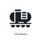 black tank wagon isolated vector icon. simple element illustration from industry concept vector icons. tank wagon editable logo