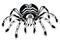 Black tarantula. Tattoo spider