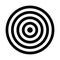 Black target. Hunting, shooting sport or achievement symbol. Simple vector icon