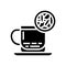 black tea glyph icon vector illustration