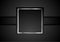 Black technology abstract background with metallic square