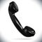 Black telephone handset