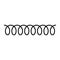 Black telephone spiral cable. Simple flat illustration