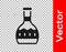 Black Tequila bottle icon isolated on transparent background. Mexican alcohol drink. Vector
