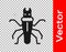 Black Termite icon isolated on transparent background. Vector