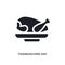 black thanksgiving day isolated vector icon. simple element illustration from united states of america concept vector icons.