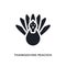 black thanksgiving peacock isolated vector icon. simple element illustration from united states of america concept vector icons.