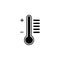 Black thermometer sign icon. Vector illustration eps 10