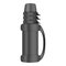 Black thermos mockup, realistic style