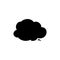 Black thought bubble icon and simple flat symbol for website,mobile,logo,app,UI