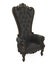 Black Throne Chair Isolated