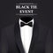 Black tie event invitation card