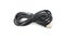 Black tied micro usb cable white background