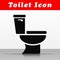 Black toilet vector icon design
