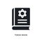 black torah book isolated vector icon. simple element illustration from religion concept vector icons. torah book editable logo