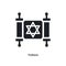 black torah isolated vector icon. simple element illustration from religion concept vector icons. torah editable logo symbol