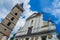 Black Tower Cerna vez and St. Nicholas Svaty Mikulas church in Ceske Budejovice, Czech Republ