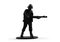 Black toy soldier with rifle