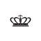 Black traditional crown for king or queen.