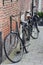 Black traditional dutch bikes