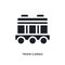 black train cargo isolated vector icon. simple element illustration from industry concept vector icons. train cargo editable logo