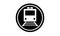 Black train station icon