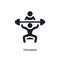 black trainers isolated vector icon. simple element illustration from gym and fitness concept vector icons. trainers editable logo