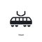 black tram isolated vector icon. simple element illustration from transport-aytan concept vector icons. tram editable logo symbol