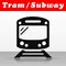 Black tram vector icon design