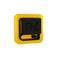 Black Translator book icon isolated on transparent background. Foreign language conversation icons in chat speech bubble