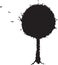 Black tree grunge silhouette