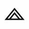 Black Triangle Inverted Symbol - Vector Illustration With Precisionist Lines And Shapes