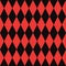 Black triangles on red vector seamless pattern abstract background. Modern graphic design. Black and red diamonds wallpaper