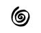 Black Tribal Tattoo Ancient Spiral. Hand drawing the Goddess creative powers of the Divine Feminine, and the never ending circle